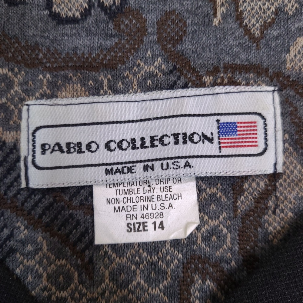 Vintage Pablo Collection Blazer Jacket Womens 14 Floral‎ Jacquard Button Front - Picture 3 of 11
